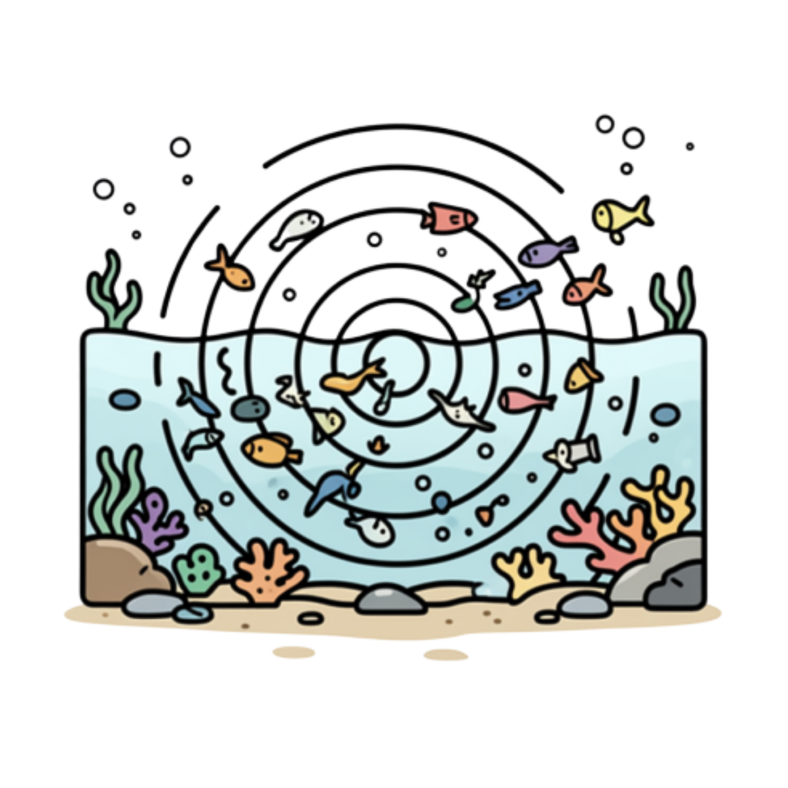 Sound waves disrupting the ocean