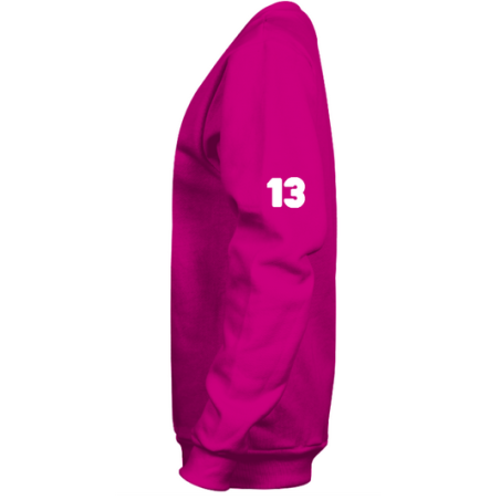 "Działanie mnie uspokaja", 13 - bluza damska, róż, biel