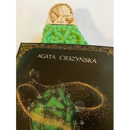 Zakładka "Czytanie to magia" zielona