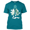 "Oddychaj" - męski t-shirt morski, płuca zieleń